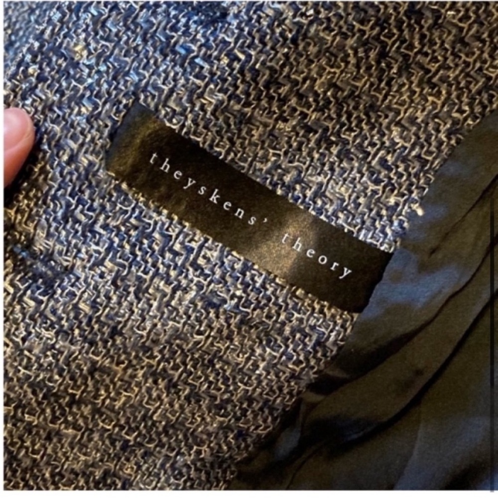 NWT Theyskens' Theory Jezir Blue Multi Blazer Jacket size two - Picture 5 of 13